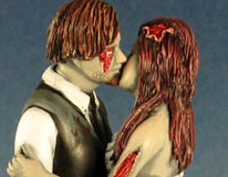 Dancing and Kissing Zombie Cake Toppers