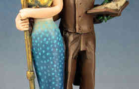 Cthulhu and Mermaid Wedding Cake Topper